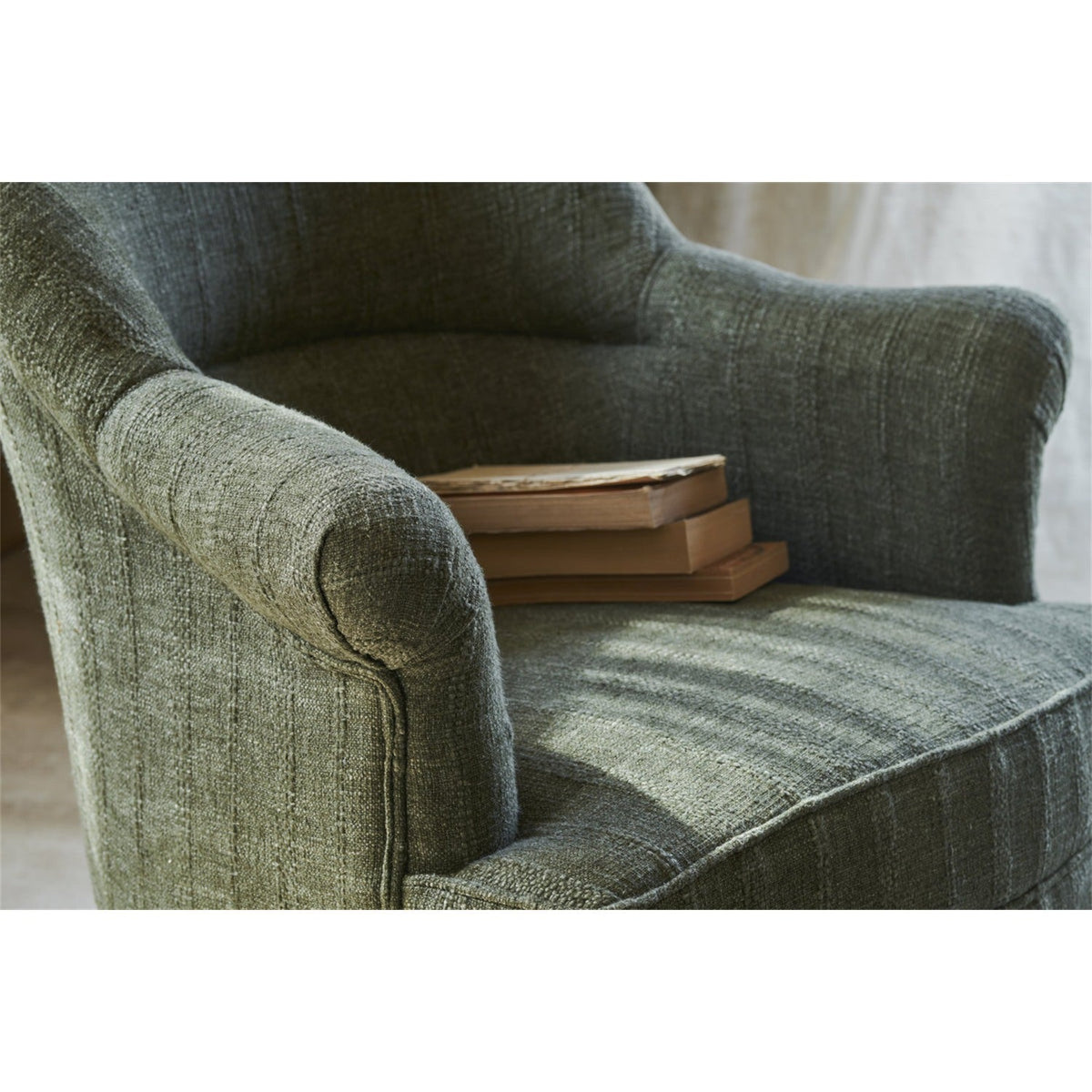 Kiana Cotton Armchair - Moss