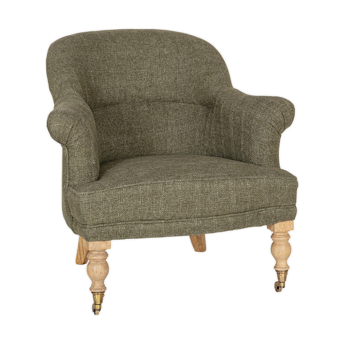 Kiana Cotton Armchair - Moss