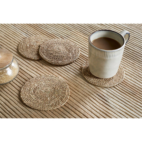 Keso Woven Coasters - Brown - Set of 4