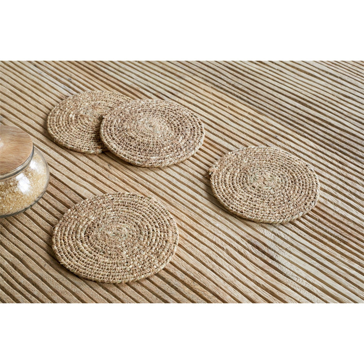 Keso Woven Coasters - Brown - Set of 4