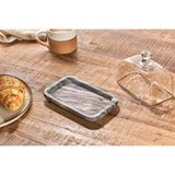 Kallso Marble & Glass Butter Dish - Grey