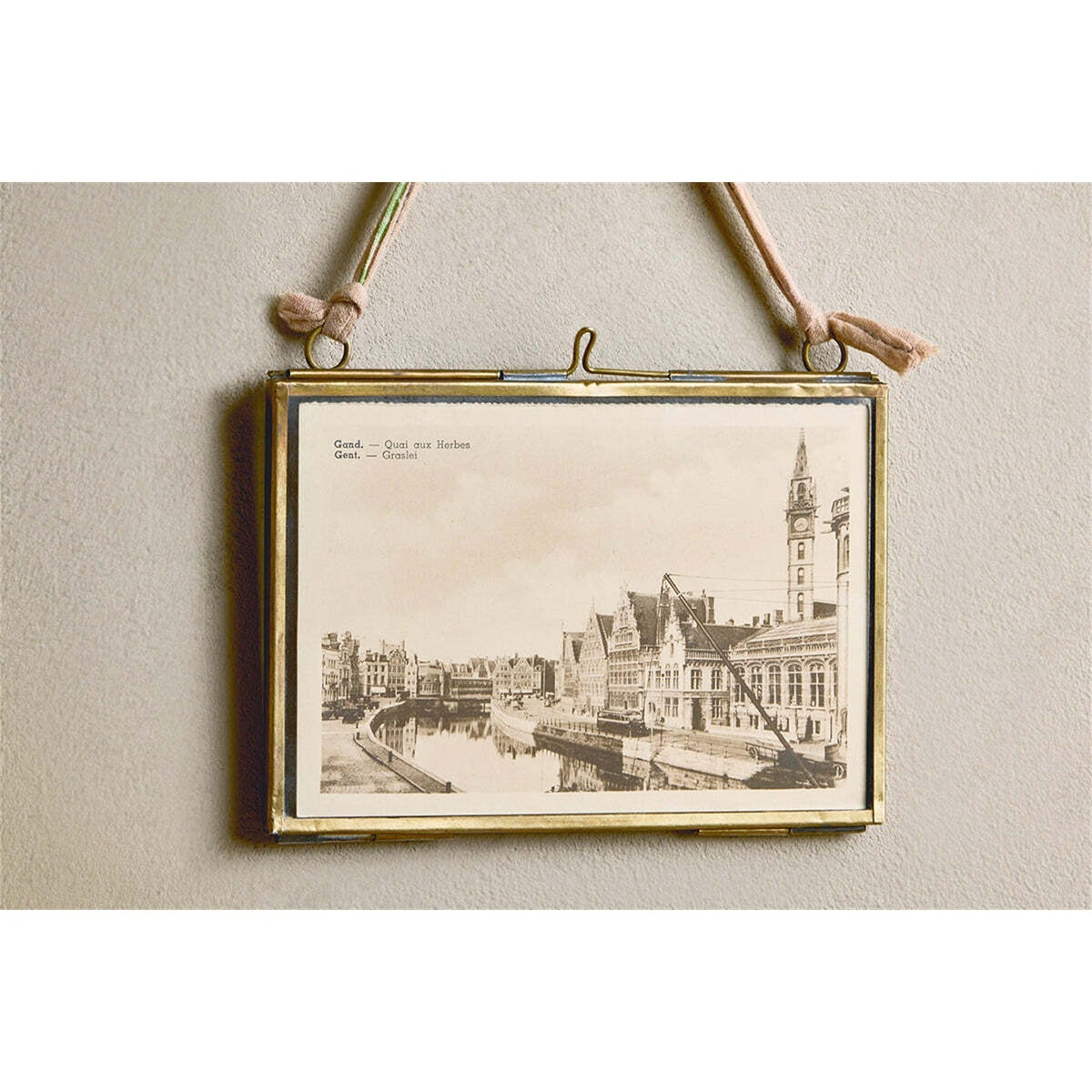 Kiko Extra Large Landscape Photo Frame - Antique Brass