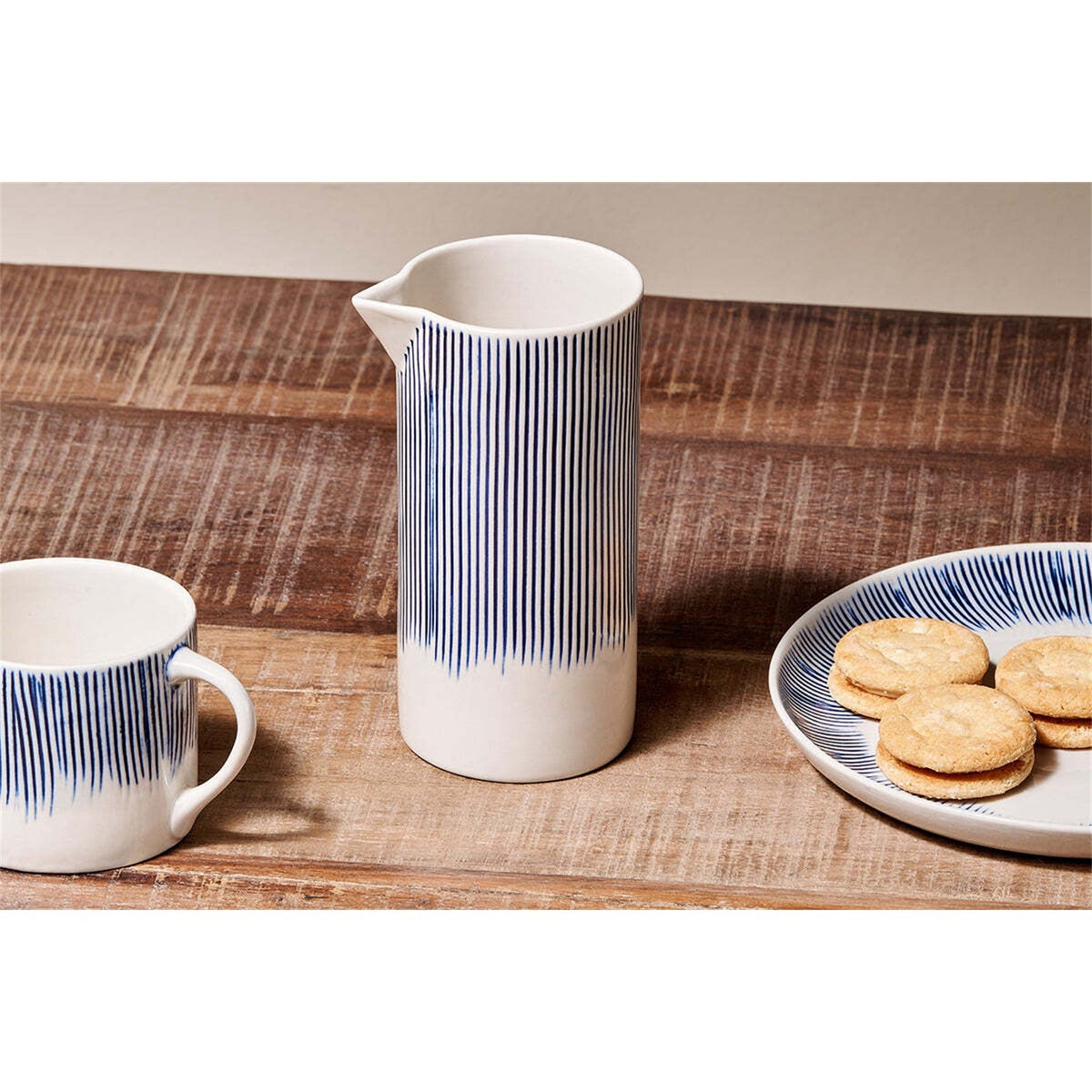 Karuma Small Ceramic Jug - Blue & White