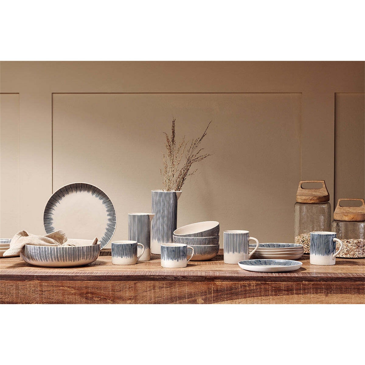 Karuma Small Ceramic Jug - Blue & White