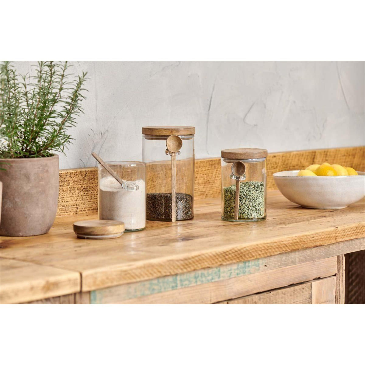 Kossi Small Glass Storage Jar - Clear
