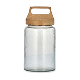 Kitto Large Textured Glass Storage Jar - Clear