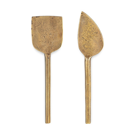 Kasa Cheese Knives - Antique Brass - Set of 2