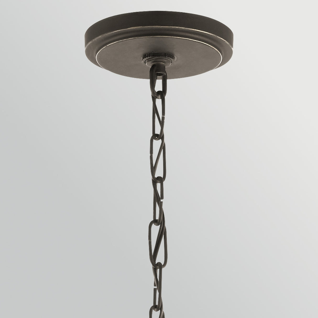 Aberdeen 6 Light Chandelier - Distressed Grey Wood Effect & Old Bronze