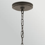 Aberdeen 6 Light Chandelier - Distressed Grey Wood Effect & Old Bronze