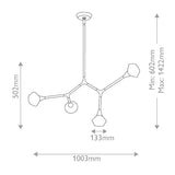 Cassius 4 Light Pendant Light - Champagne Bronze