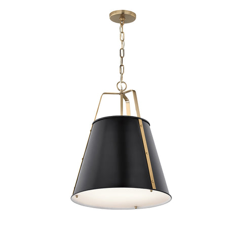 Etcher 2 Light Large Pendant Light - Black & Champagne Bronze