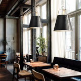 Etcher 2 Light Large Pendant Light - Black & Champagne Bronze