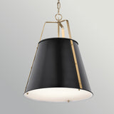 Etcher 2 Light Large Pendant Light - Black & Champagne Bronze
