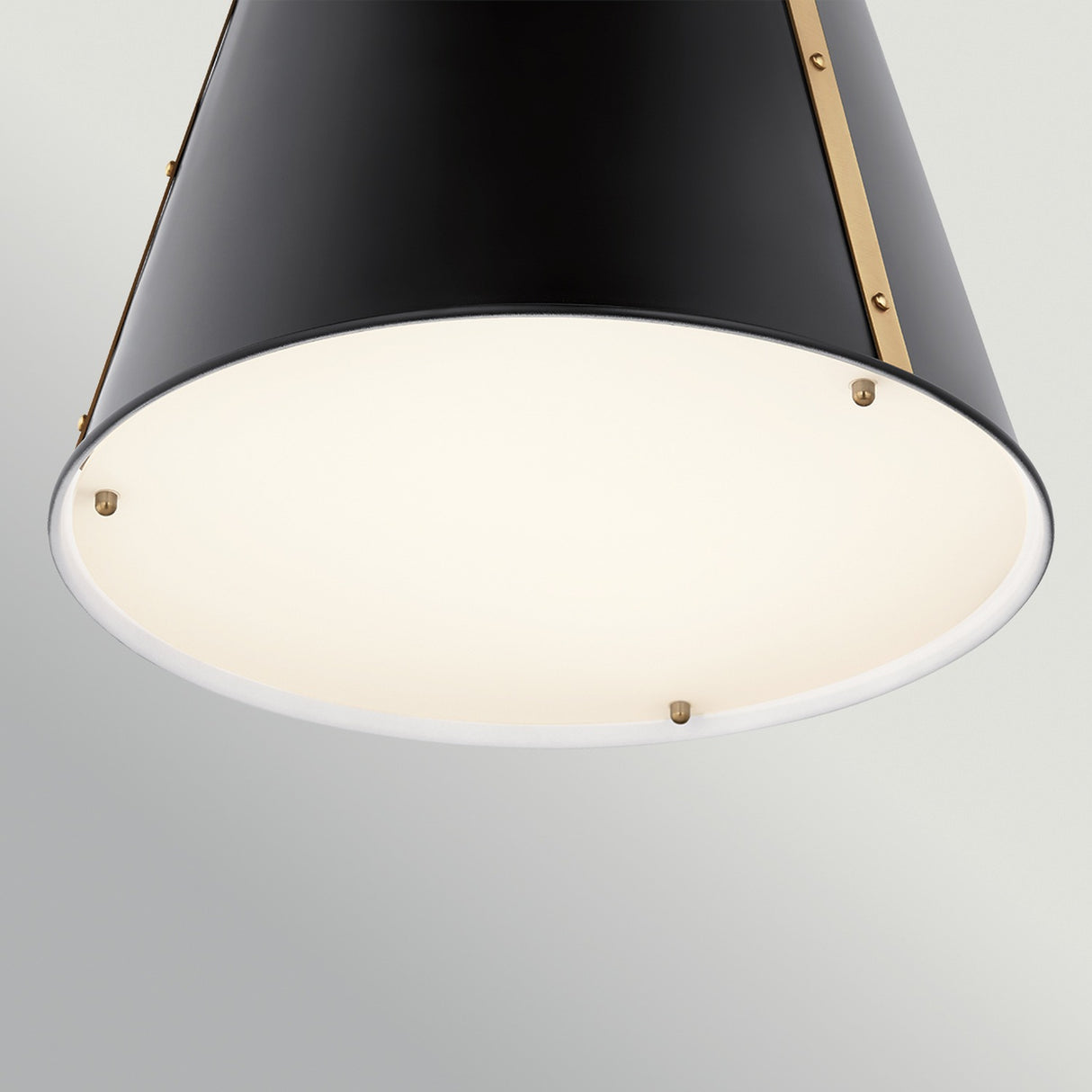 Etcher 2 Light Large Pendant Light - Black & Champagne Bronze