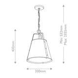 Etcher 1 Light Medium Pendant Light - Black & Champagne Bronze