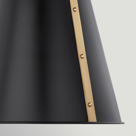 Etcher 1 Light Medium Pendant Light - Black & Champagne Bronze