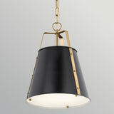 Etcher 1 Light Medium Pendant Light - Black & Champagne Bronze