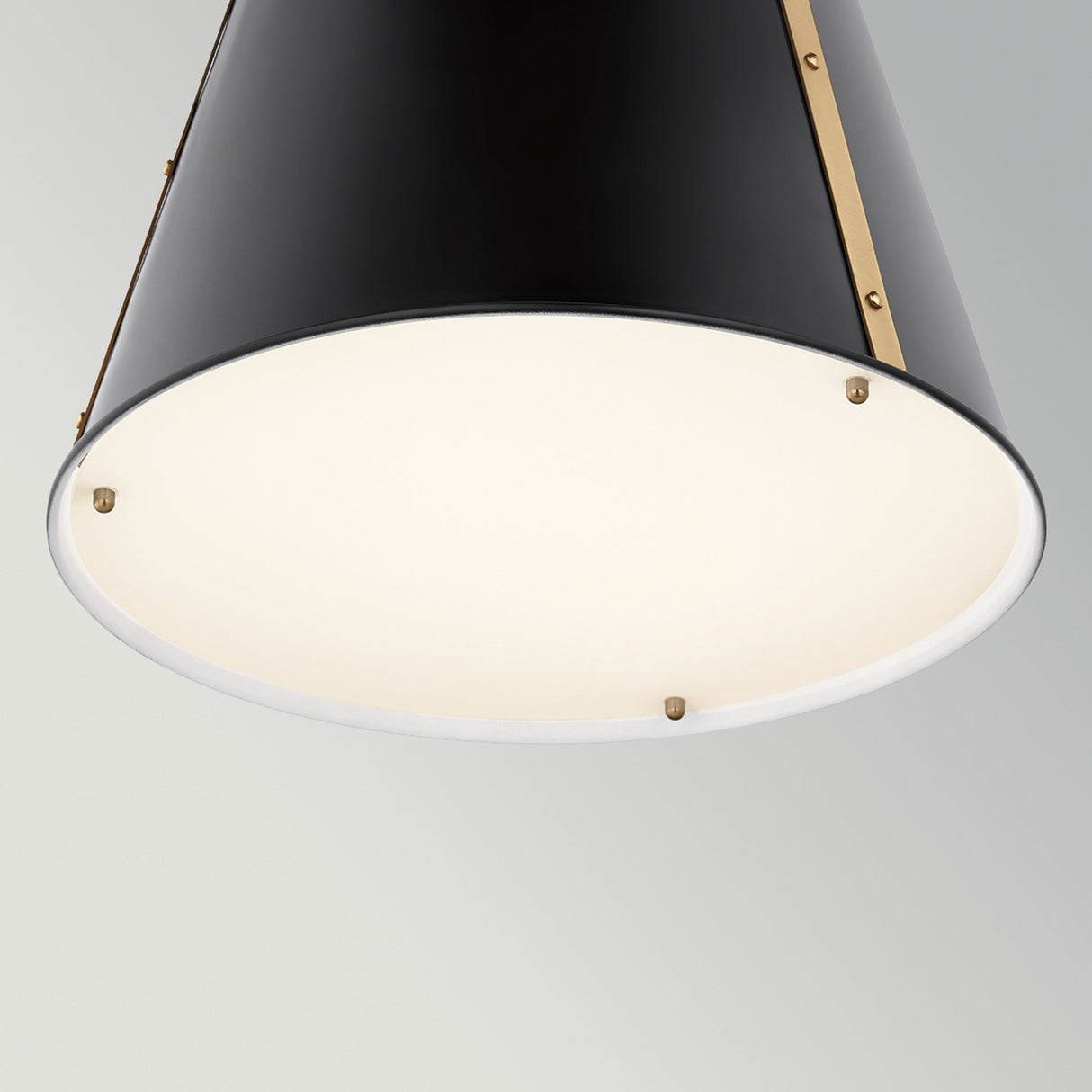 Etcher 1 Light Medium Pendant Light - Black & Champagne Bronze