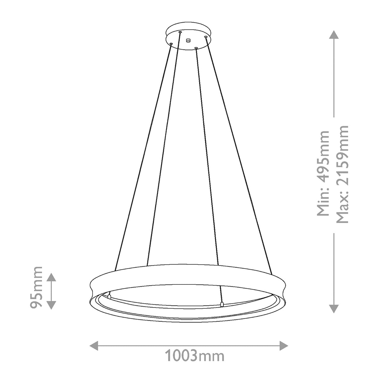 Larousse 1 Light Large Pendant Light - Black & Champagne Bronze