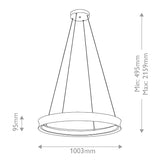 Larousse 1 Light Large Pendant Light - Black & Champagne Bronze