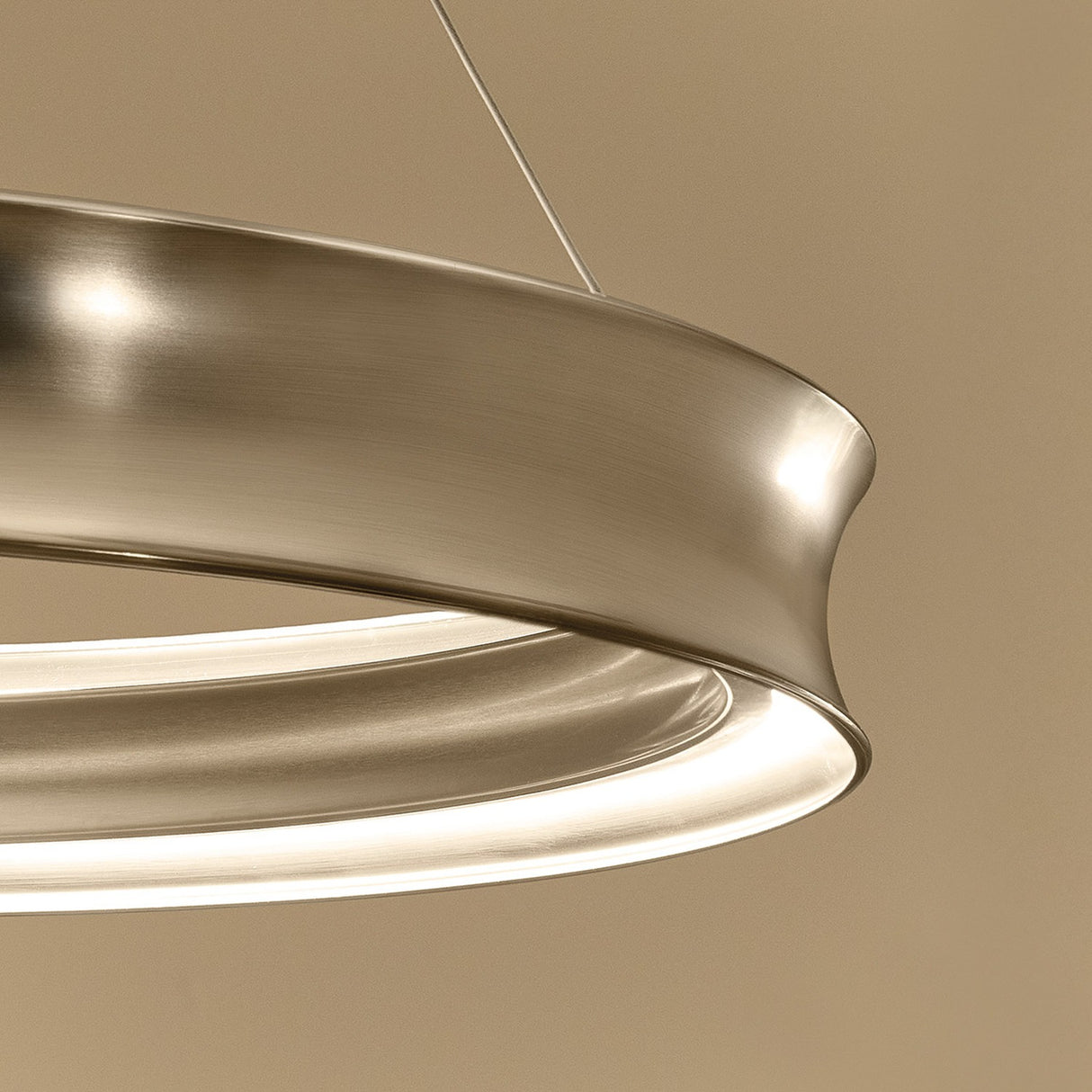 Larousse 1 Light Large Pendant Light - Champagne Bronze