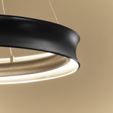 Larousse 1 Light Medium Pendant Light - Black & Champagne Bronze