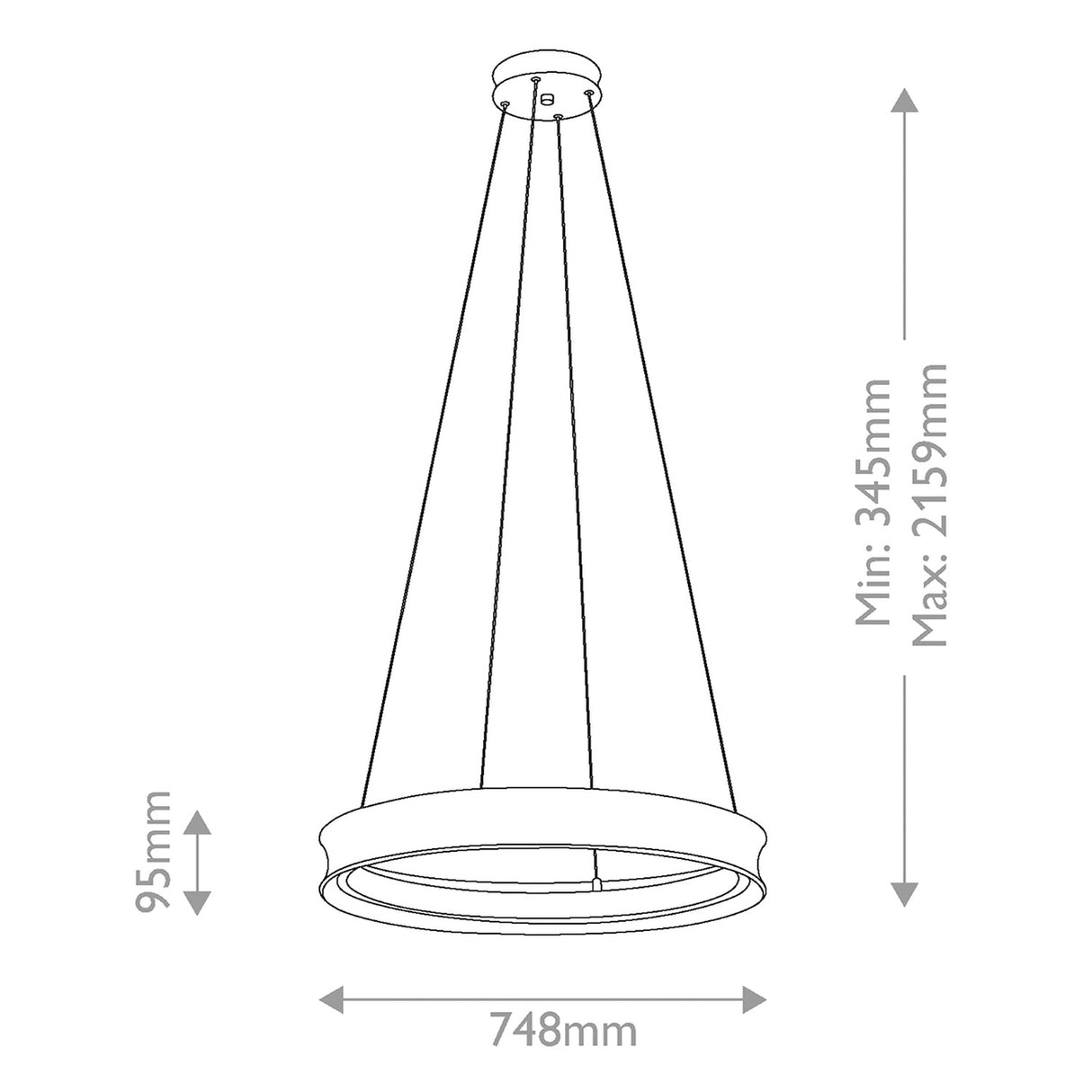 Larousse 1 Light Medium Pendant Light - Black & Champagne Bronze