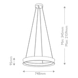 Larousse 1 Light Medium Pendant Light - Black & Champagne Bronze