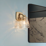 Marant 1 Light Wall Light - Champagne Bronze with Clear Water Glass
