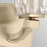 Marant 1 Light Wall Light - Champagne Bronze with Clear Water Glass