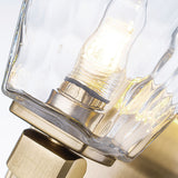 Marant 1 Light Wall Light - Champagne Bronze with Clear Water Glass