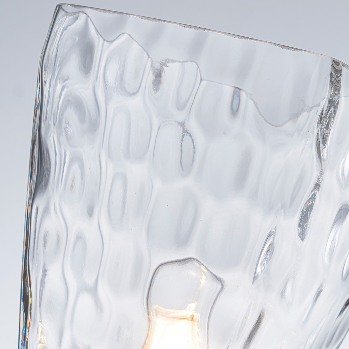 Marant 1 Light Wall Light - Champagne Bronze with Clear Water Glass