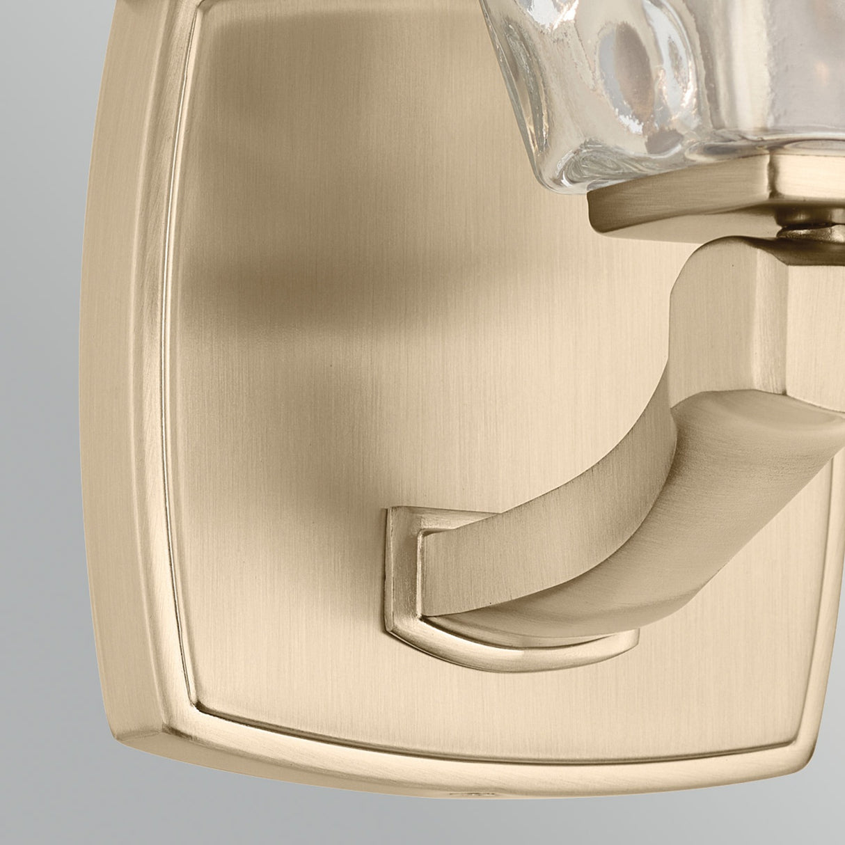 Marant 1 Light Wall Light - Champagne Bronze with Clear Water Glass