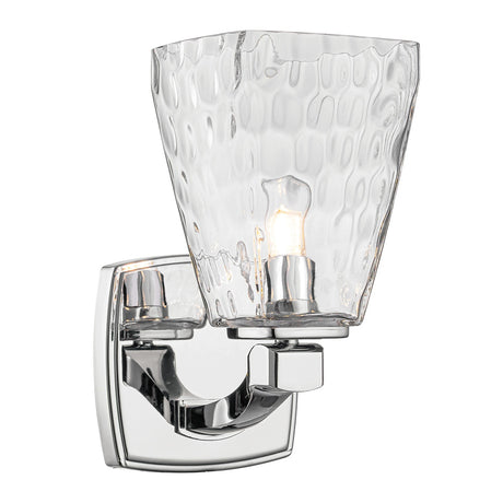 Marant 1 Light Wall Light - Polished Chrome with Clear Water Glass