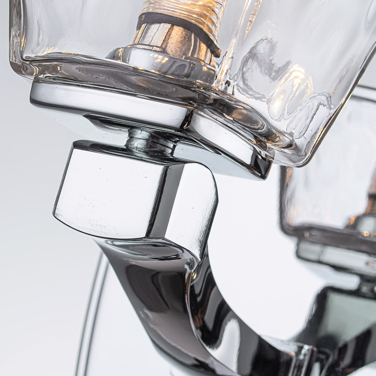Marant 1 Light Wall Light - Polished Chrome with Clear Water Glass