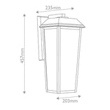 Mathus 1 Light Medium Outdoor Lantern - Black