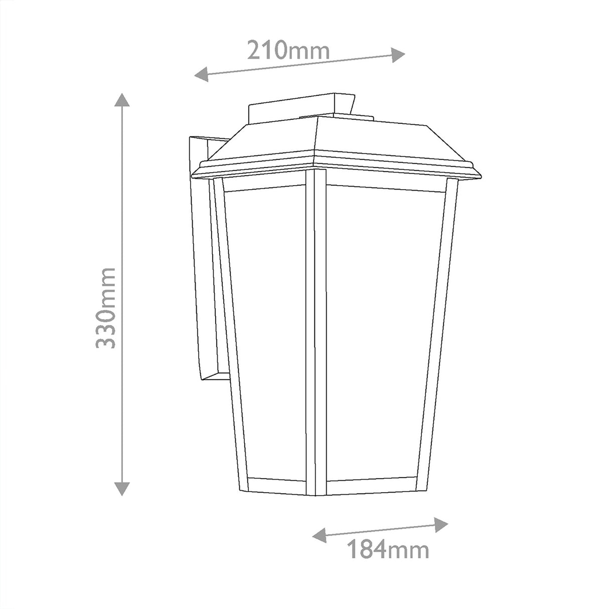 Mathus 1 Light Small Outdoor Lantern - Black
