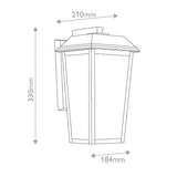 Mathus 1 Light Small Outdoor Lantern - Black