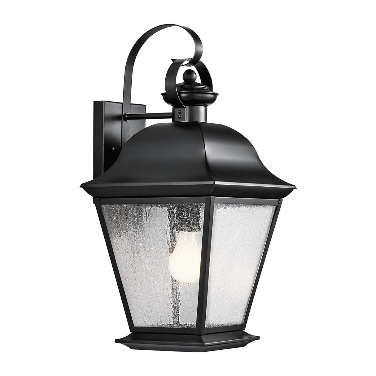 Mount Vernon 1 Light Large Outdoor Lantern - Black