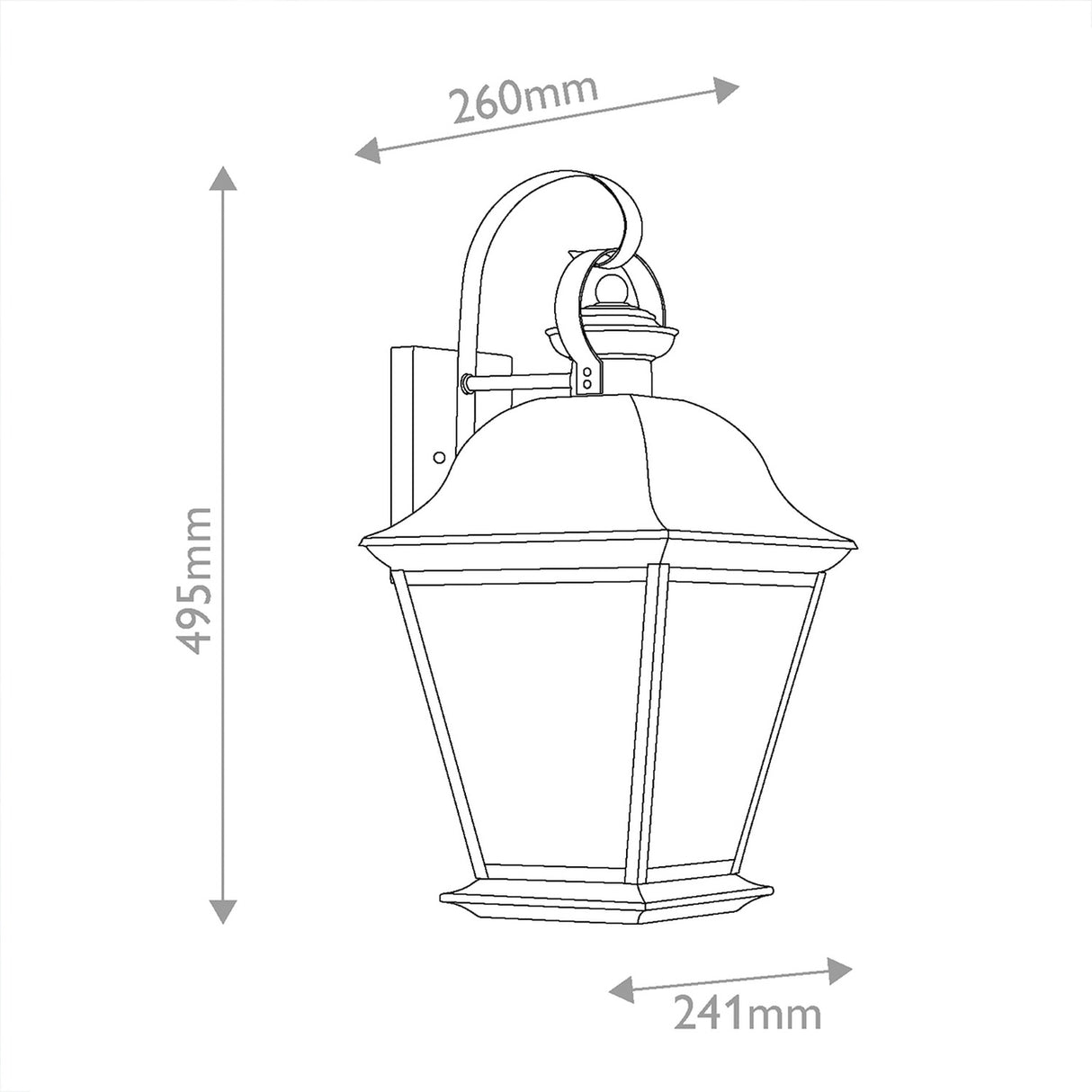 Mount Vernon 1 Light Large Outdoor Lantern - Old Bronze