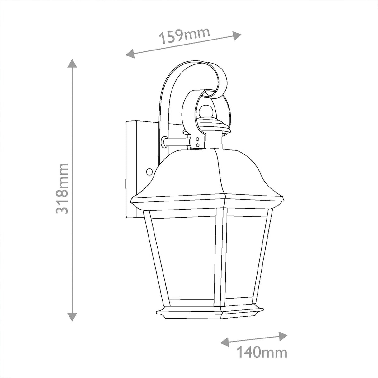 Mount Vernon 1 Light Small Outdoor Lantern - Old Bronze