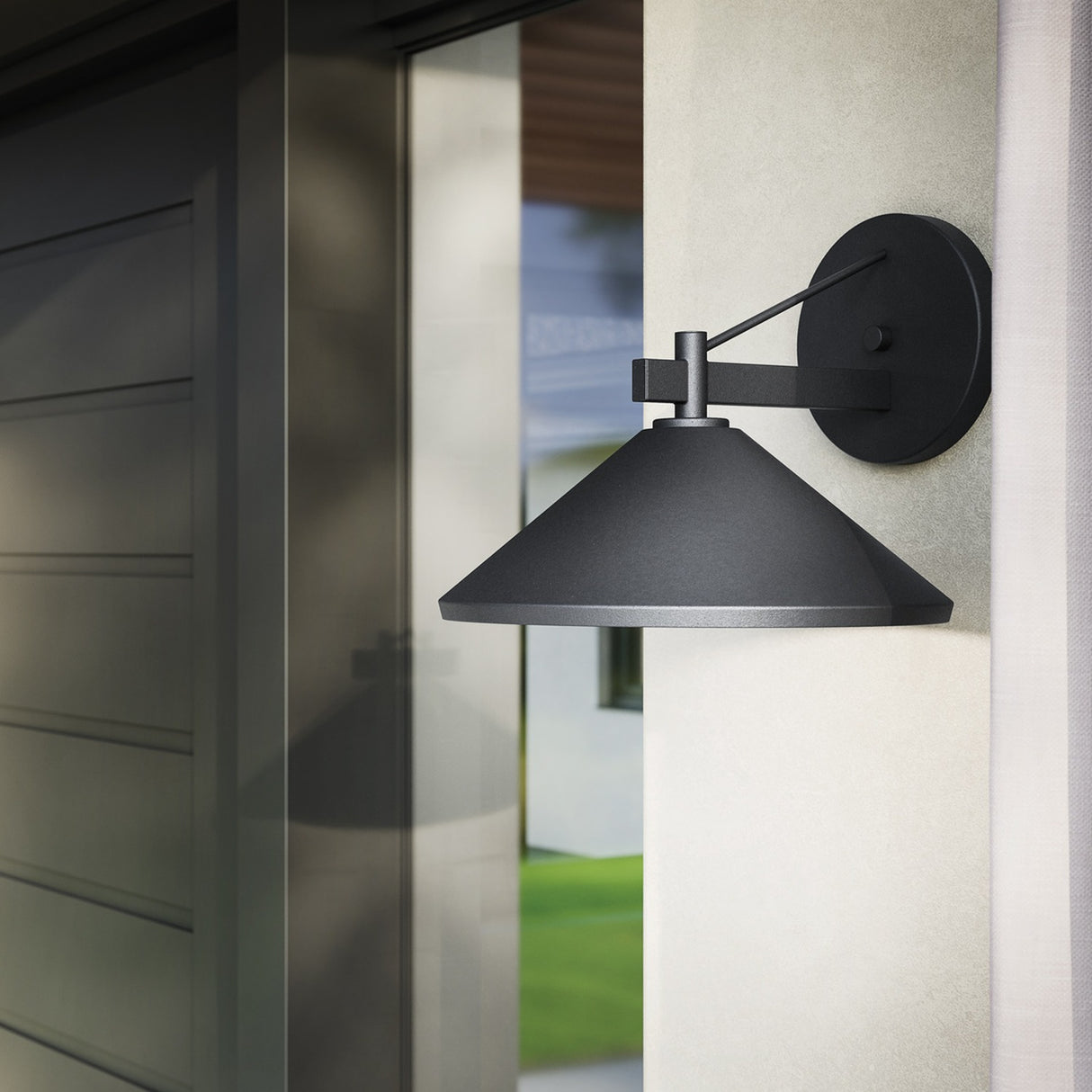 Ripley 1 Light Medium Outdoor Lantern - Black