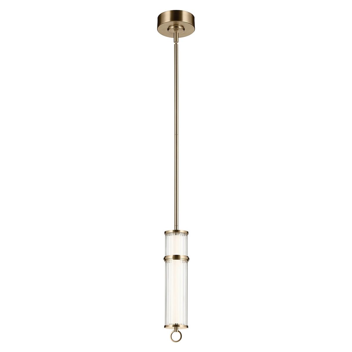 Riven 1 Light Mini Pendant Light - Champagne Bronze