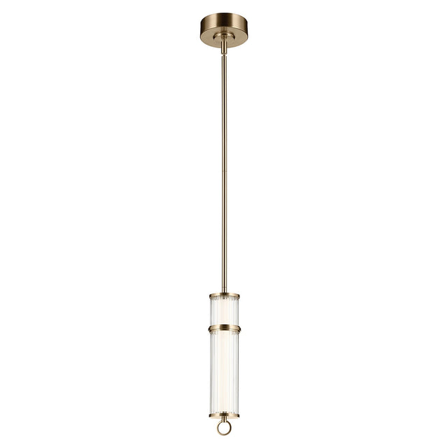 Riven 1 Light Mini Pendant Light - Champagne Bronze