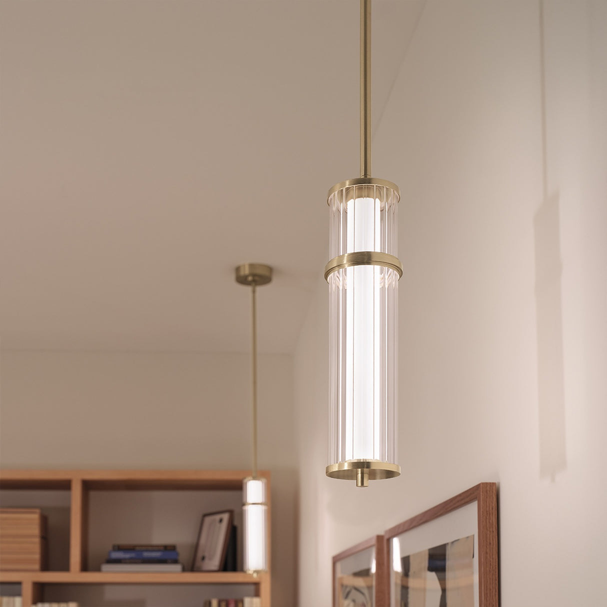 Riven 1 Light Mini Pendant Light - Champagne Bronze