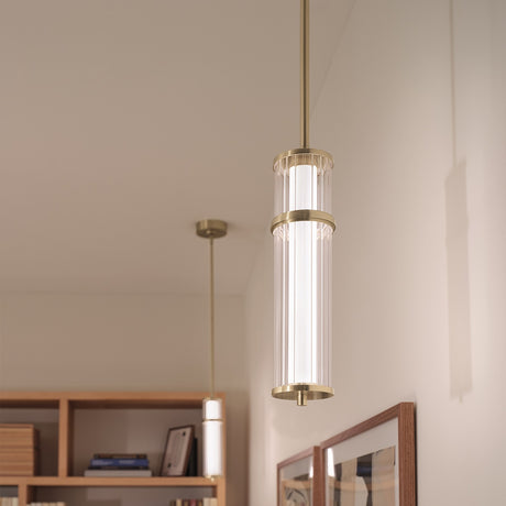 Riven 1 Light Mini Pendant Light - Champagne Bronze