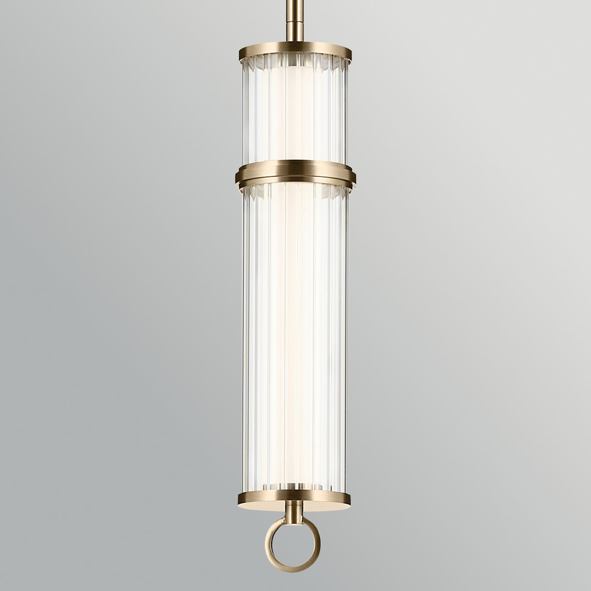 Riven 1 Light Mini Pendant Light - Champagne Bronze