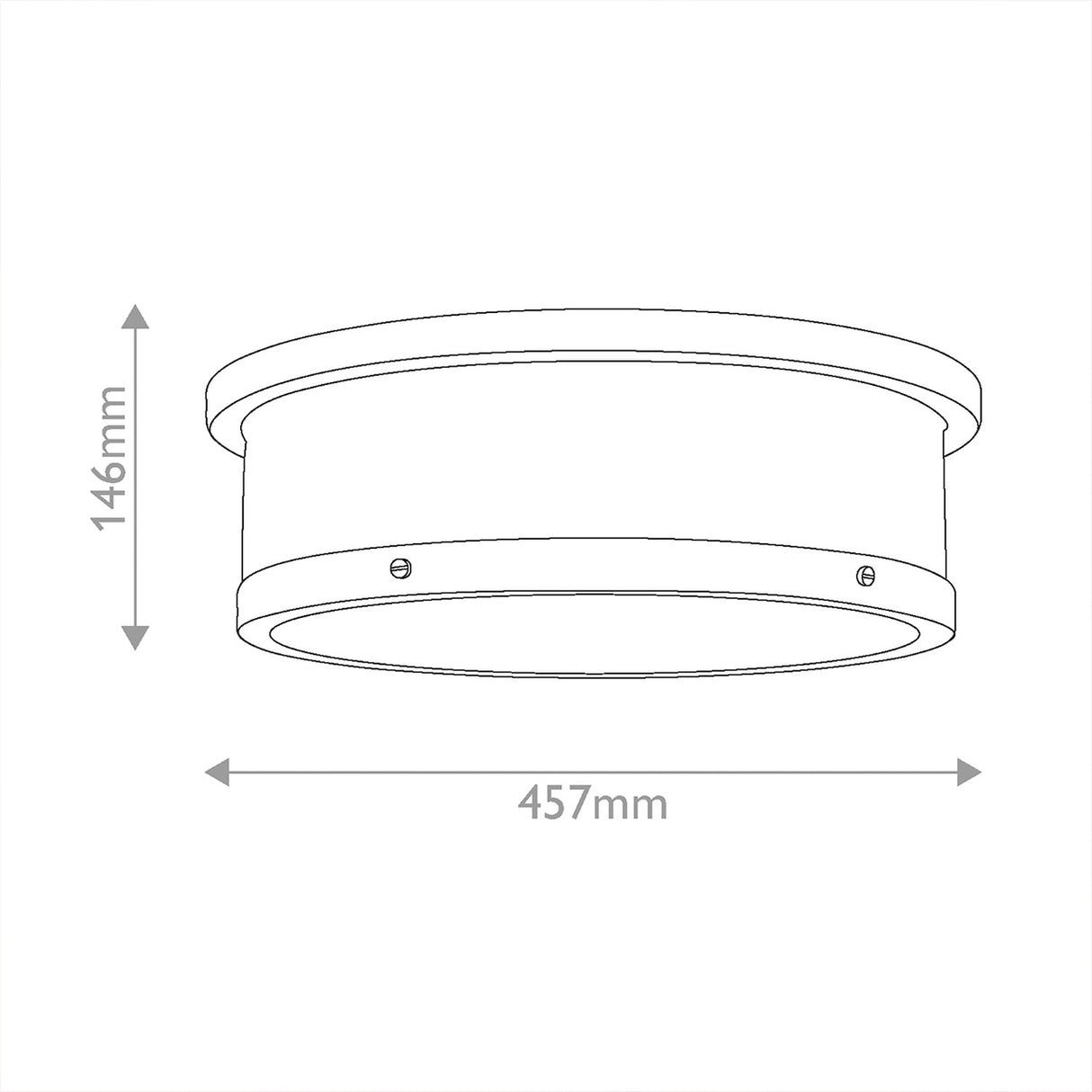 Serca 3 Light Large Flush Ceiling Light - Brushed Natural Brass