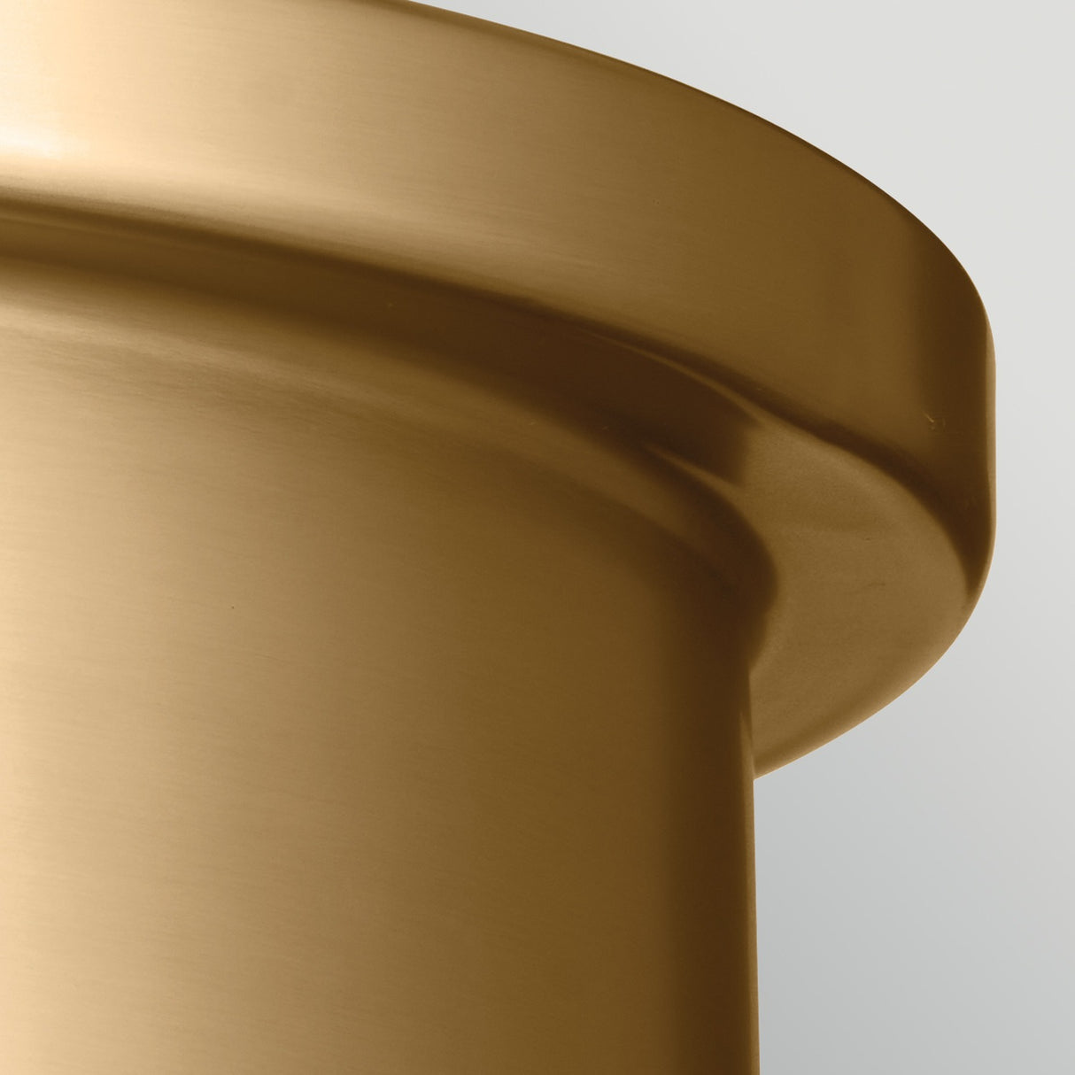 Serca 3 Light Large Flush Ceiling Light - Brushed Natural Brass