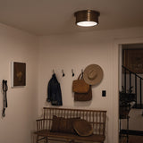 Serca 2 Light Medium Flush Ceiling Light - Brushed Natural Brass